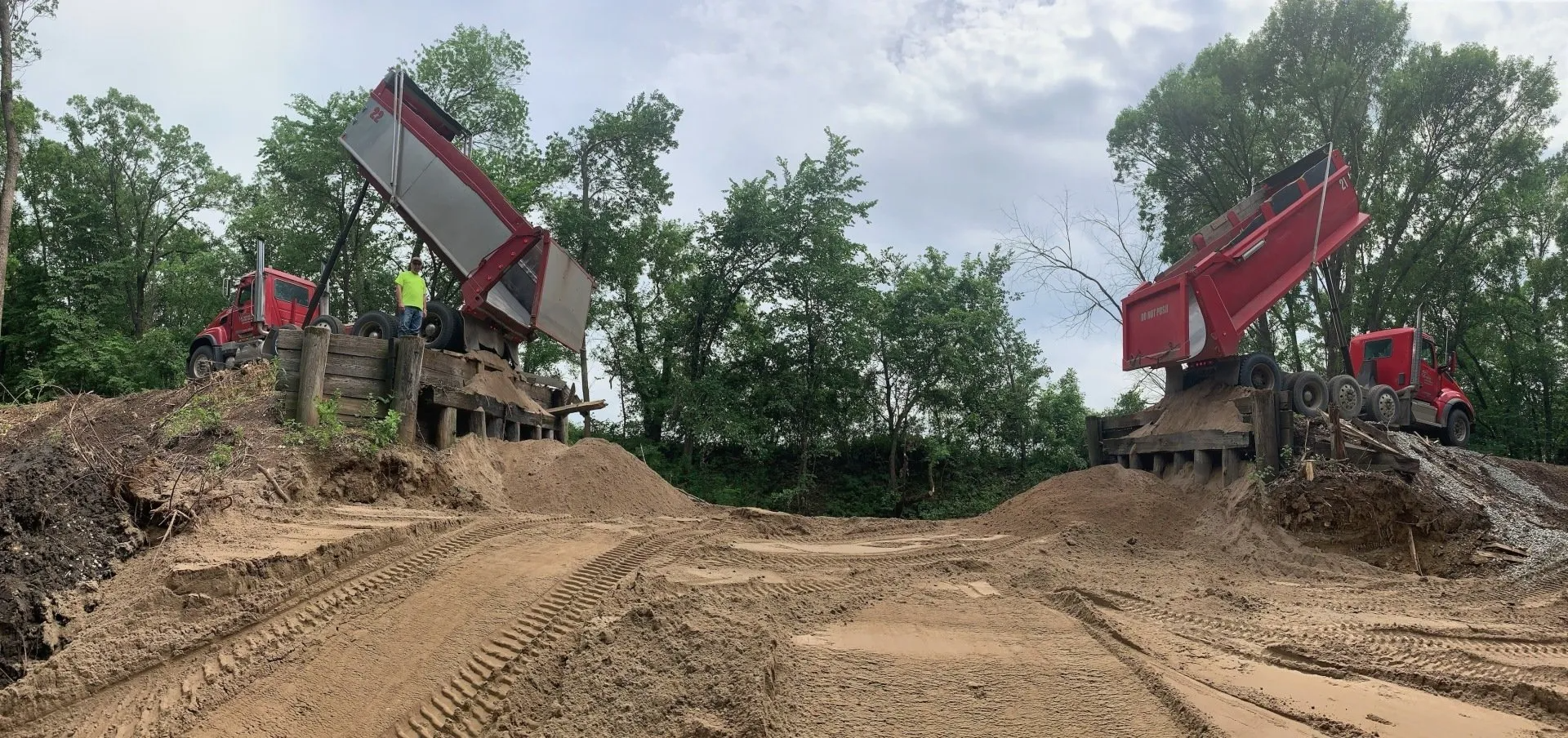 Dump trucks for hauling