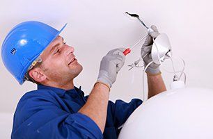 installing overhead light, Electric Services
