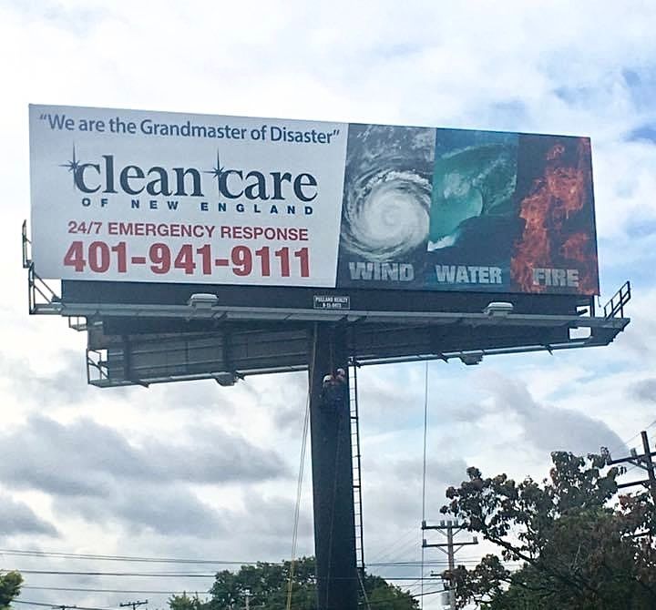 A billboard for clean care of new england
