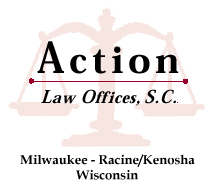 Logo for Action Law Offices, S.C. featuring the word 