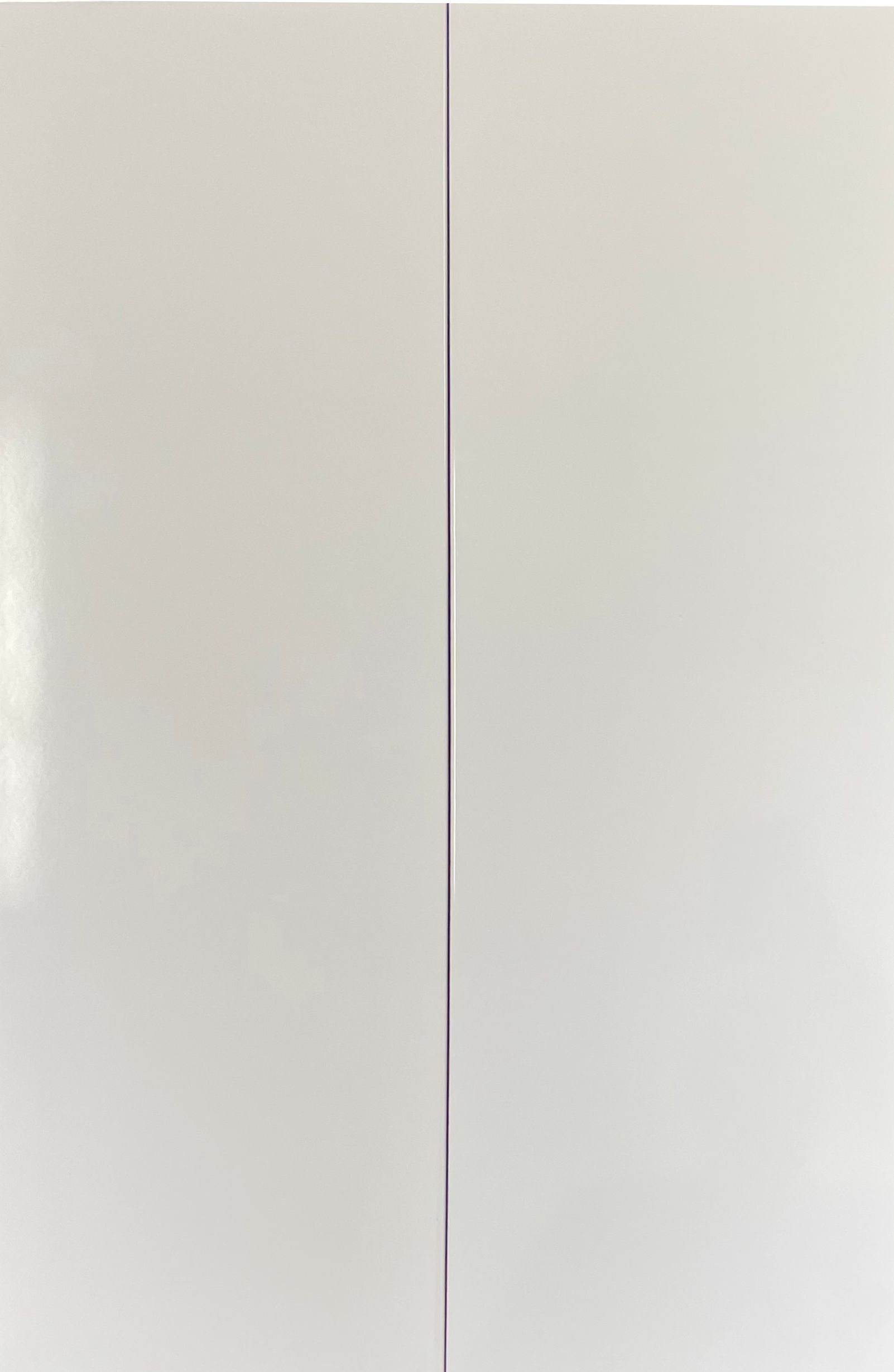 Vertical pale gray line against a white background, with a soft light source on the left.