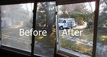 before and after window glass