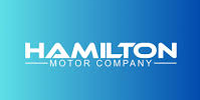 Logo for Hamilton Motor Company in white text on a blue gradient background.