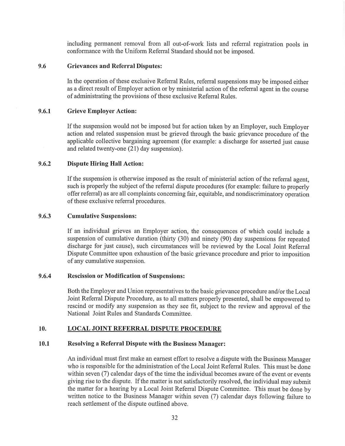 Text document with numbered sections and headings.