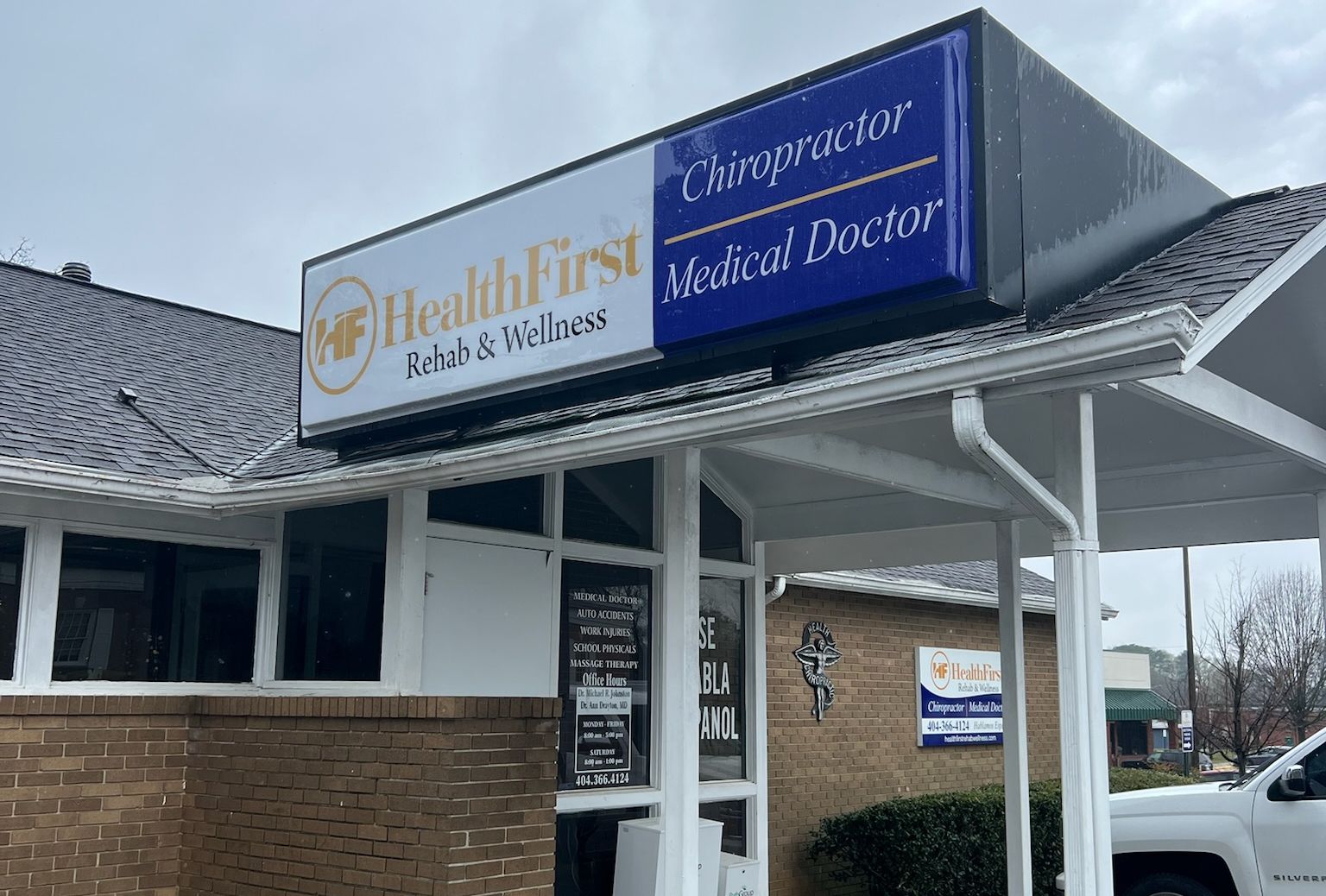 Health First Rehab & Wellness building with sign