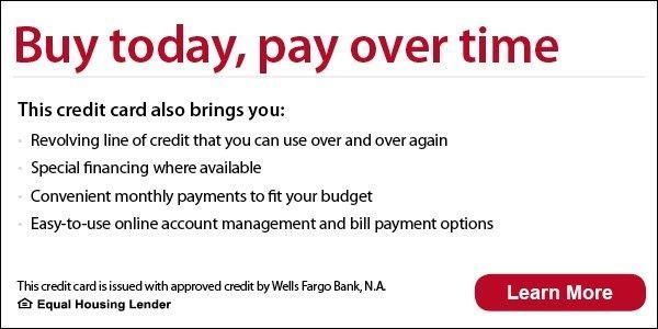 an advertisement for a credit card that says buy today pay over time