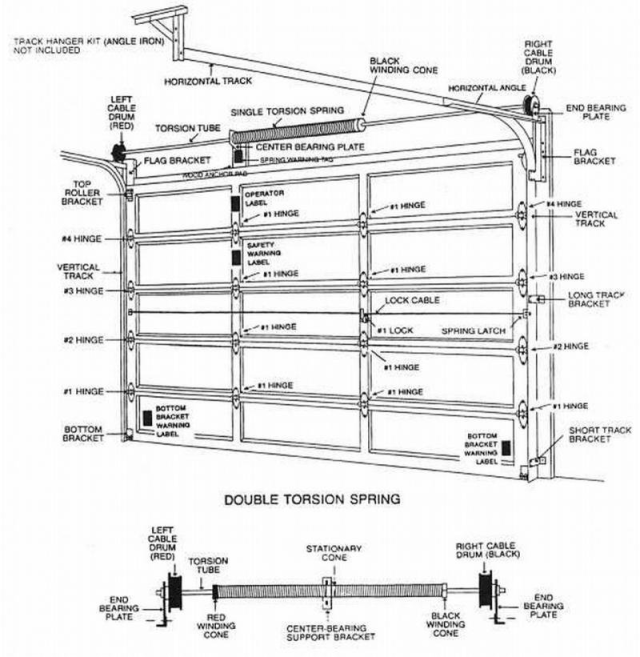 garage door dimensional drawings