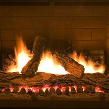 Gas fireplace log