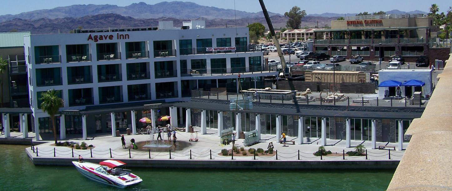 A large building with the word agave on it