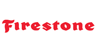 Firestone logo in red script on a white background
