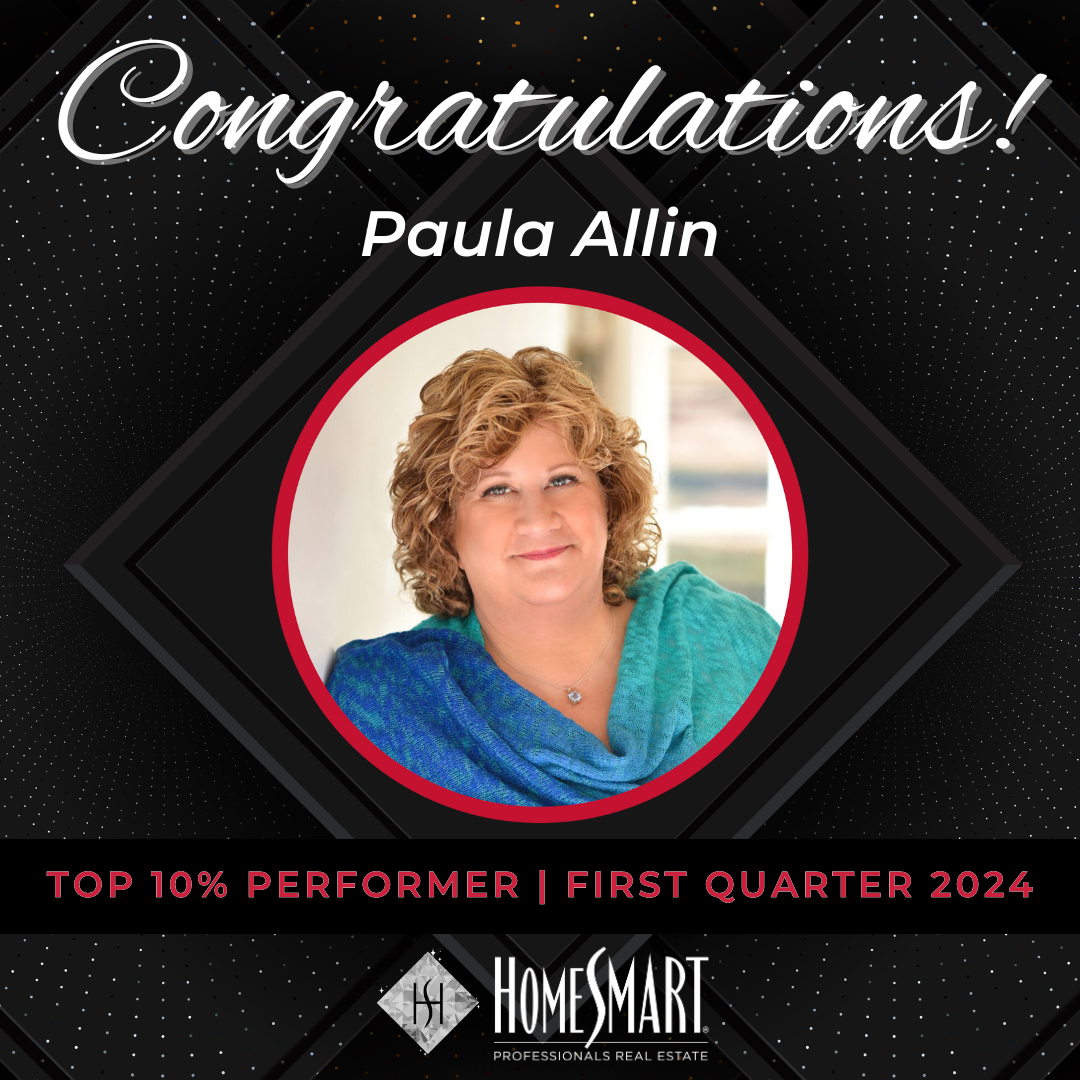 Congratulations paula allin top 10 % performer first quarter 2024