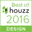 Green and white Best of houzz 2016 DESIGN award badge icon