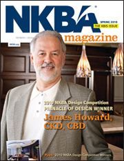 Magazine cover featuring James Howard, a design competition winner, standing in a kitchen setting.