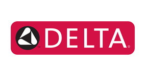 The Delta logo, featuring a white text 