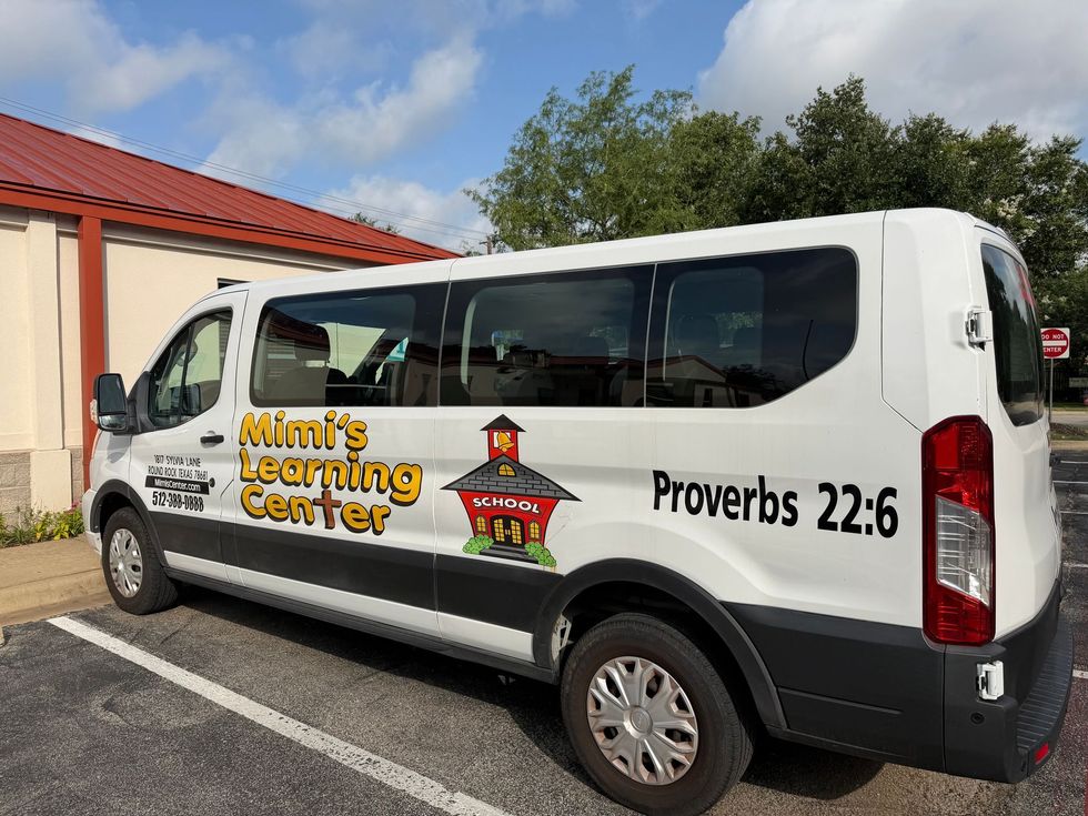 White service van with Morris Hearing Center label