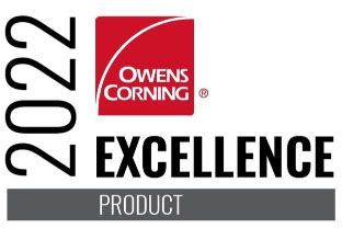 The logo for owens corning excellence product is shown.