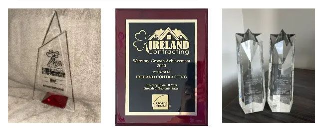 A collage of three pictures of trophies and a certificate.
