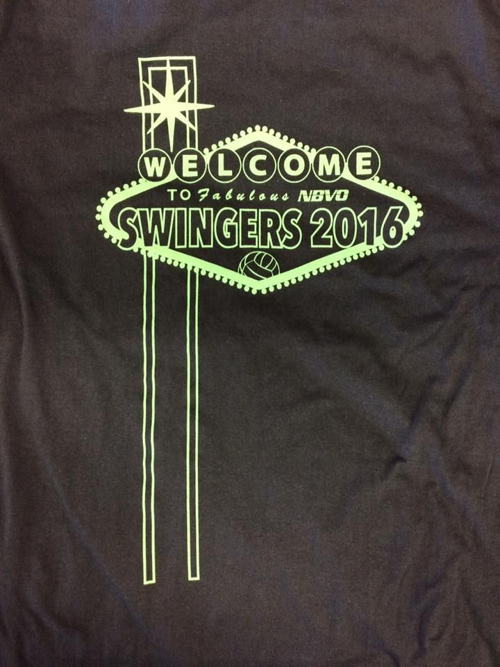 Dark blue shirt with neon green 