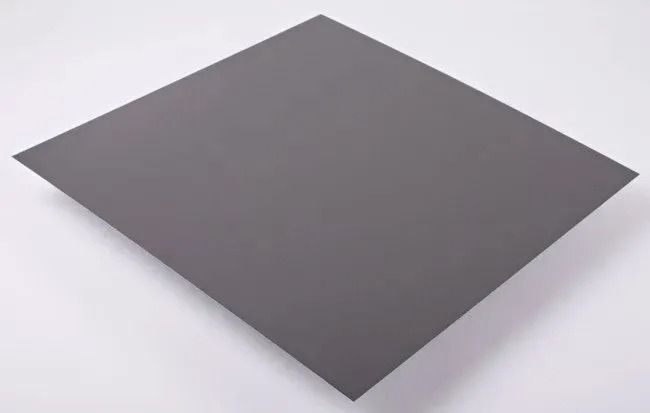 Gray square sheet on a white background