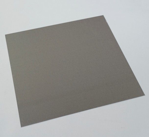 Gray square sheet of paper on a light background