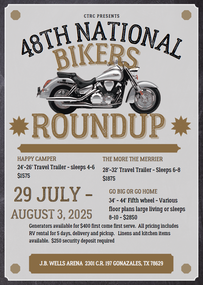 A poster for the 48th national bikers roundup