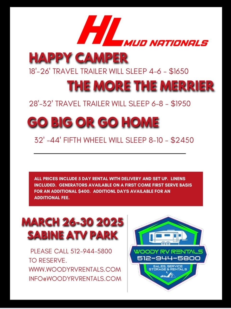 HL Mud Nationals flyer