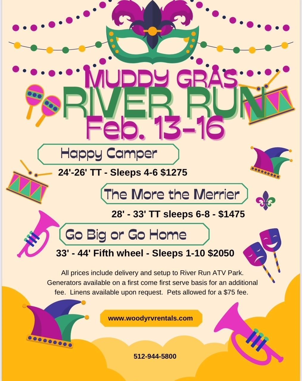 Muddy Gras River Run flyer