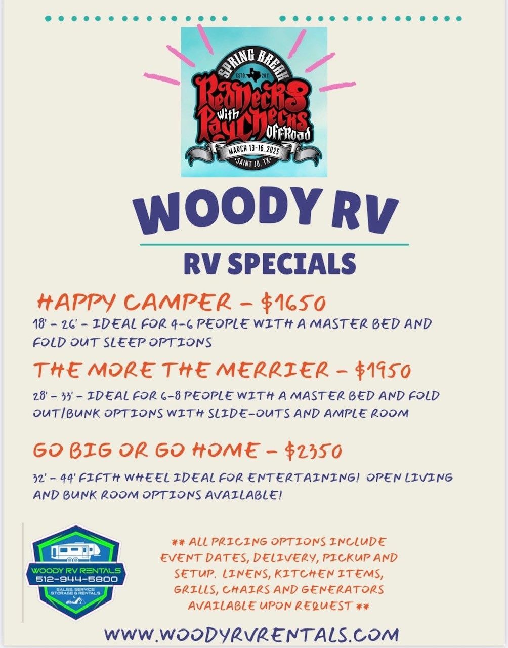 Woody RV flyer