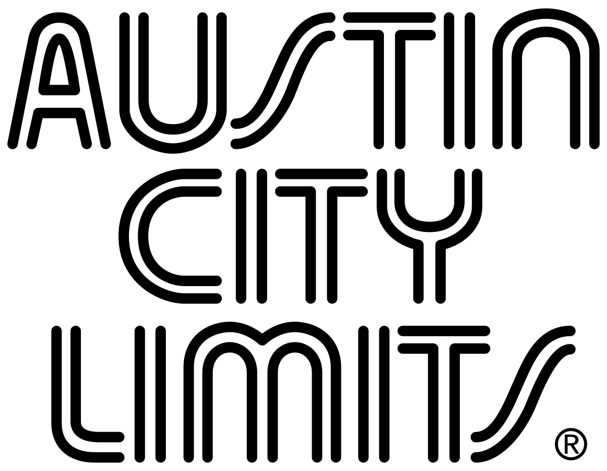 The logo for austin city limits is black and white.
