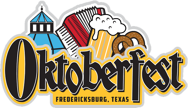 A logo for oktoberfest in fredericksburg texas