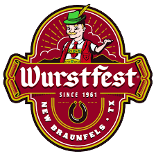 A logo for wurst fest new braunfels, texas.