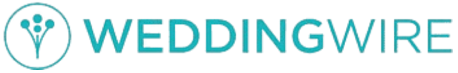 WeddingWire logo in teal and gray with a heart and two people icon