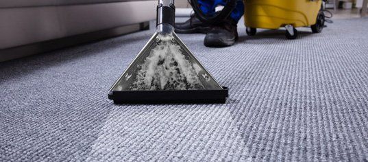 Cleaning a carpet in house