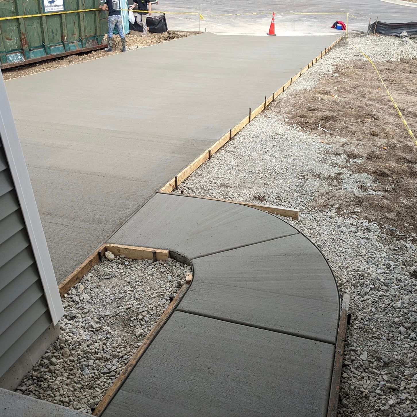 Concrete walkway