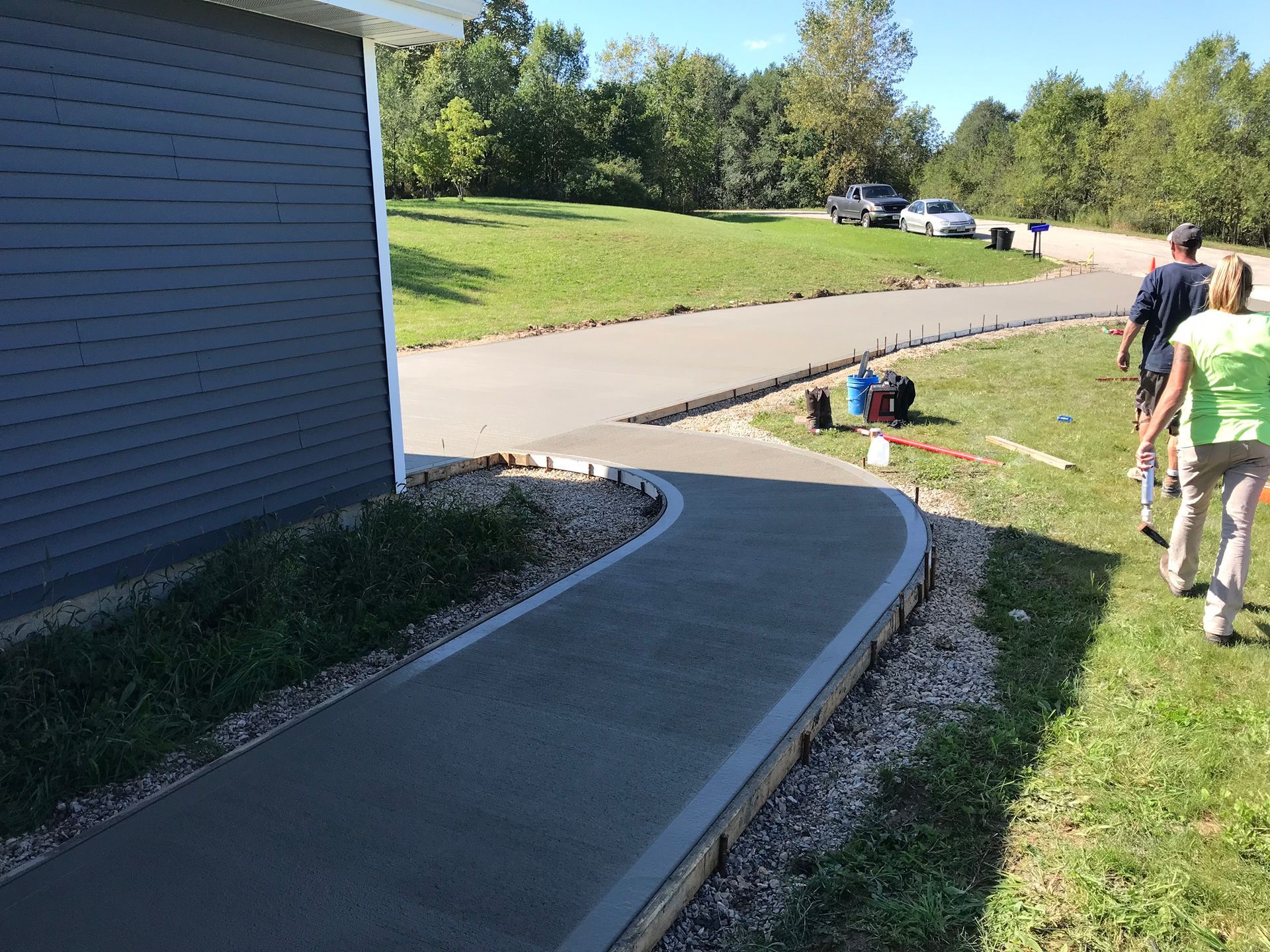 Start of concrete driveway project
