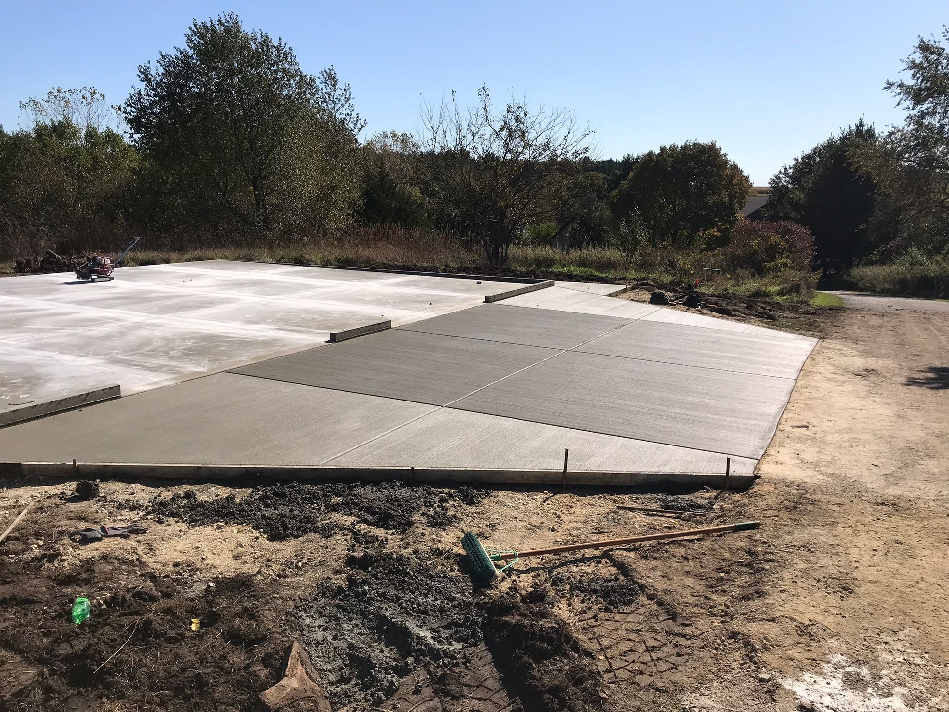 Start of concrete floor construction