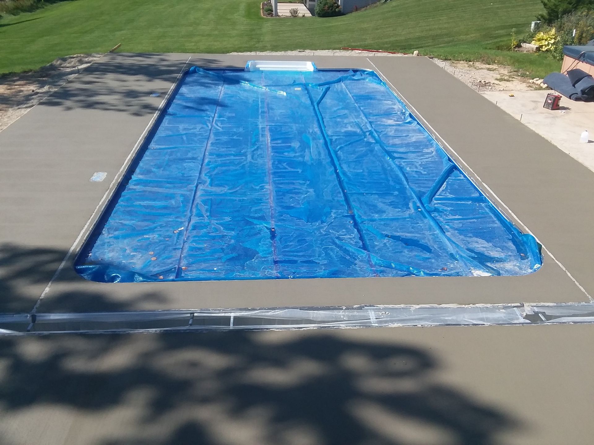 Concrete floor with swimming pools