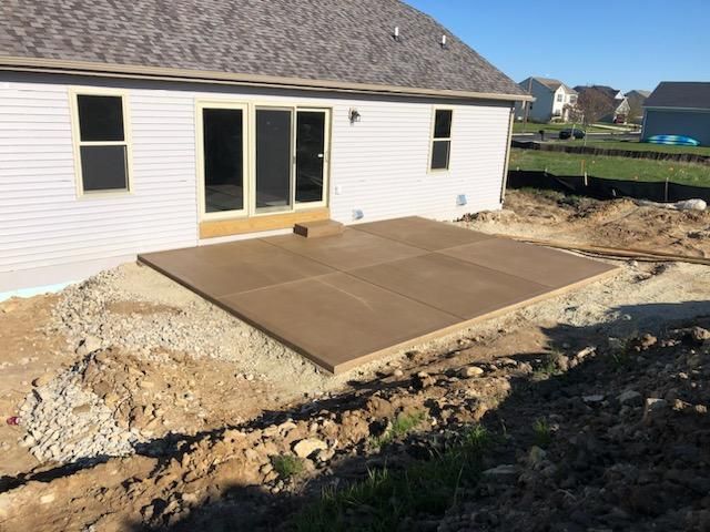 stamped and colored patio