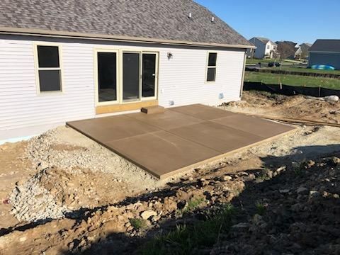 stamped and colored patio