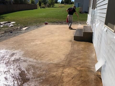 stamped and dyed patio
