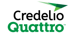 Logo for Credelio Quattro: Black text 