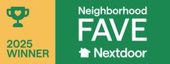 Neighborhood Fave award from Nextdoor badge