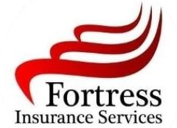 Fortress Insurance Services logo with a stylized red flame shape above the company name.