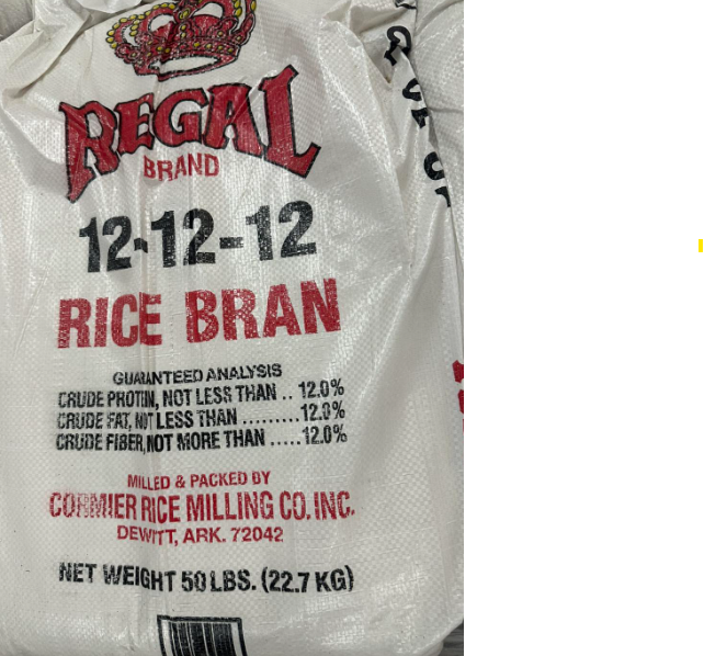 A bag of regal brand 12-12-12 rice bran