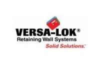a logo for versa-lok retaining wall systems solid solutions .
