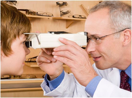 Doctor with an eye examination
