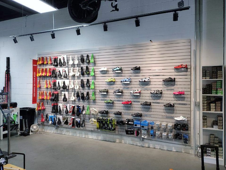 A store filled with lots of shoes and accessories.