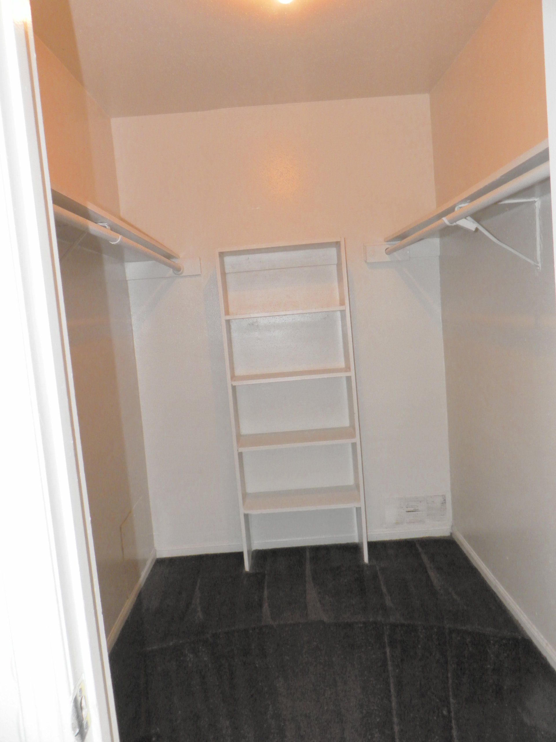 walk in closets.