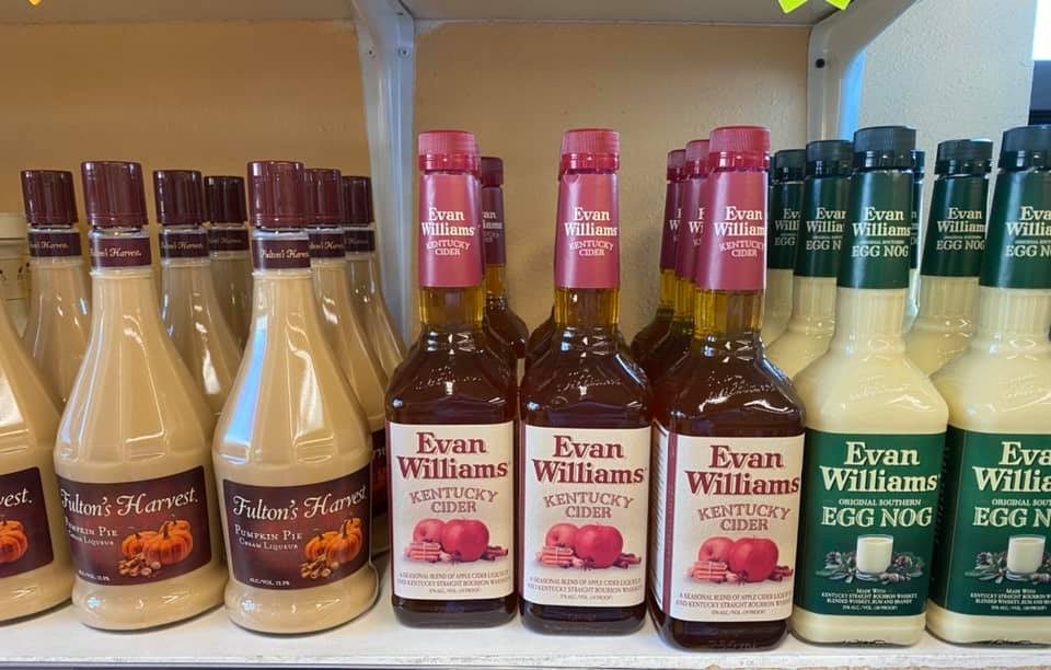 Kentucky Cider, Egg Nog, Pumpkin Pie Cream