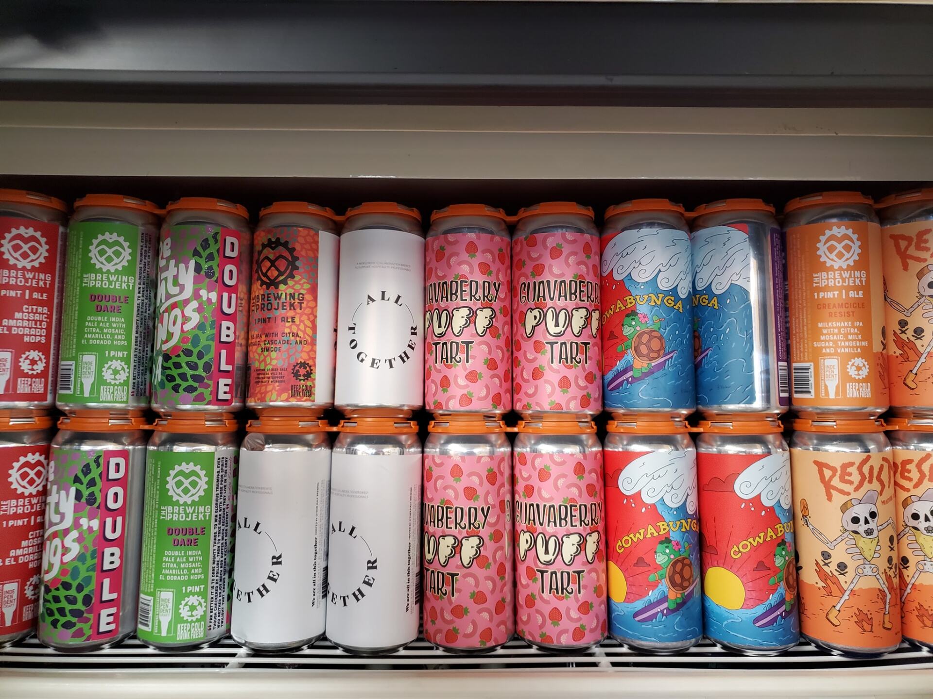 Colorful cans